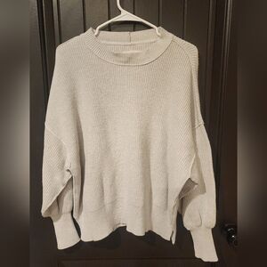 Aerie Light Grey Beyond Sweater, Size M